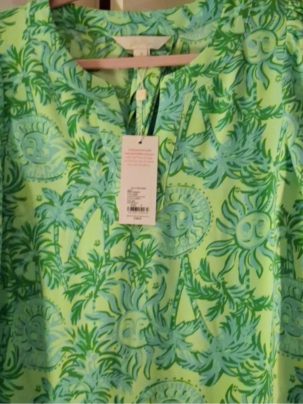 Lilly Pulitzer Sydnee Dress Floral Mini Green & Blue Size 6 NWT - Picture 5 of 9